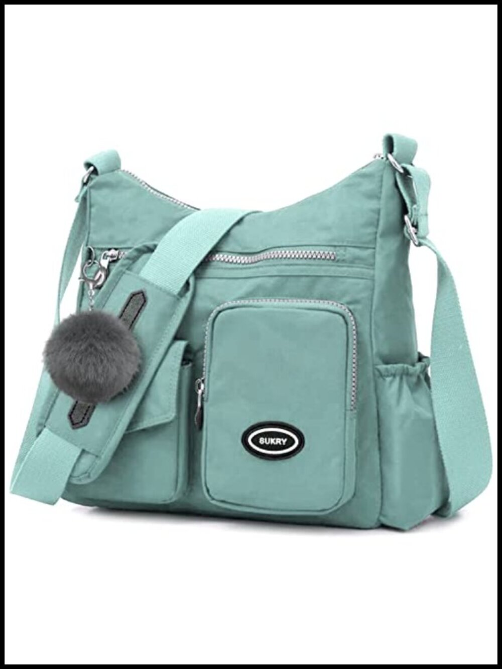 Nylon Crossbody Bag with Anti Theft RFID Pocket Waterproof Travel